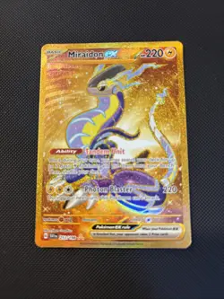 Pokemon TCG Miraidon EX Hyper Rare Gold Card 253/198 Scarlet Violet Base Set - Image 1