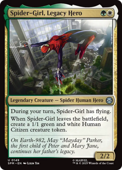 Spider-Girl, Legacy Hero #149 Near Mint SPM Marvel's Spider-Man Magic MTG - Image 1