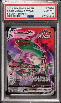 2022 Pokemon SWSH FA/Rayquaza VMAX Silver Tempest #TG20 PSA 10 GEM MINT - Image 1