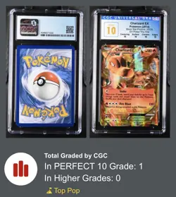 PERFECT CGC 10 2014 Pokemon Charizard EX Black Star Promo XY29 XY Holo PSA POP 1 - Image 1
