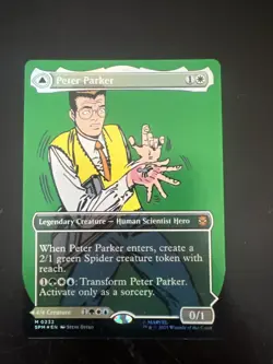 Peter Parker, Amazing Spider-Man (232) Borderless Foil Mythic (SPM) MTG - Image 1