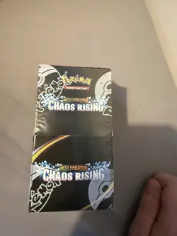 Pokemon TCG CHAOS RISING Half Booster Box (18 Packs) sealed - slight rip at top - Image 1