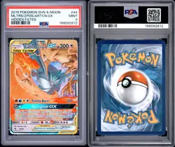 2019 POKEMON SM HIDDEN FATES #44/68 MOLTRES ZAPDOS ARTICUNO TAG TEAM GX PSA 9 - Image 3