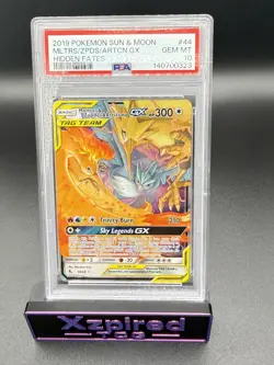 Moltres & Zapdos & Articuno GX 44/68 Hidden Fates Holo PSA 10 - Image 1