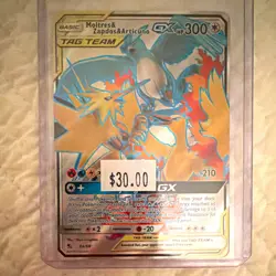Pokemon Moltres & Zapdos & Articuno GX 66/68 Hidden Fates Ultra Rare Holo - Image 1