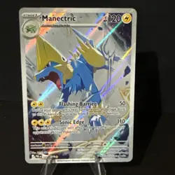 Pokemon Card Manectric 89/84 Pitch Black Holo Rare IR English TCG FULL ART. - Image 1