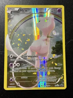Pokemon TCG Mew XY110 Holo Black Star Promo Card Played Condition - Image 1