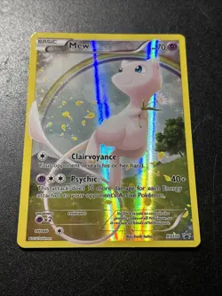 Pokemon TCG Mew XY110 Holo Black Star Promo Card Played Condition - Image 2