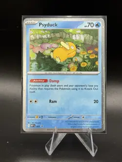 Pokemon TCG Psyduck MEP007 Cosmo Holo Black Star Promo Rare Card Nm - Image 1