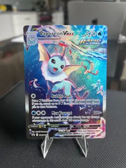 Vaporeon VMAX SWSH182 Black Star Promo Pokemon TCG Alt Art Holo - Image 1