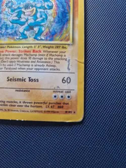 Pokemon TCG Machamp Base Set 8/102 Holo Rare English Unlimited 100 HP 1999 - Image 2