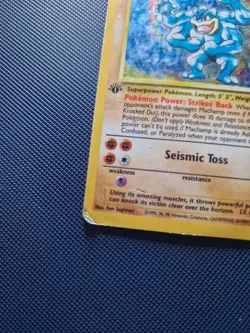 Pokemon TCG Machamp Base Set 8/102 Holo Rare English Unlimited 100 HP 1999 - Image 3
