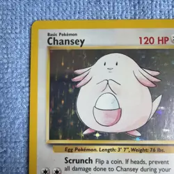 Chansey 3/102 Base Set Unlimited Holo Pokemon TCG Rare Card NM WOTC - Image 3