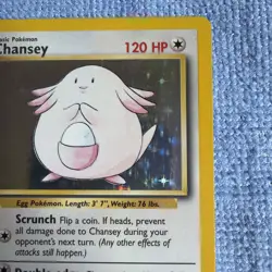 Chansey 3/102 Base Set Unlimited Holo Pokemon TCG Rare Card NM WOTC - Image 4