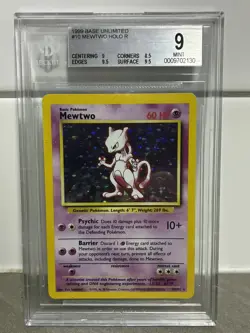 Pokemon TCG Mewtwo Base Set 10/102 Holo Unlimited Holo Rare - Image 1