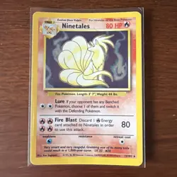 1999 Ninetales ⭐ 12/102 Holo Rare Base Set WOTC Vintage Unlimited Pokemon NM/LP - Image 1