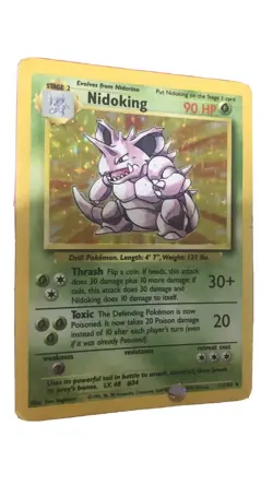 Nidoking 11/102 Base Set Unlimited Holo Rare Pokemon Card NEAR MINT TCG - Image 1