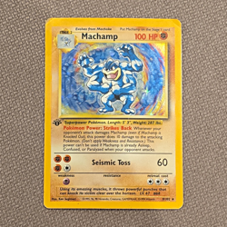 Pokemon TCG Machamp 8/102 Base Set Holo Rare Unlimited English 1999 100HP - Image 1