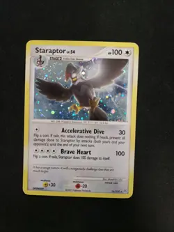 Staraptor - 16/130 - Pokemon Diamond & Pearl Holo Card LP - Image 1
