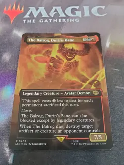 Mtg. The Balrog, Durin's Bane. Foil Borderless. Lord of the Rings. Pack Fresh - Image 1