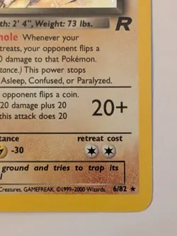 Dark Dugtrio 6/82 Holo Rare Team Rocket Pokemon Card 1999 WOTC LP+ - Image 4