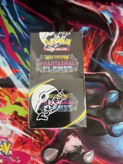 Pokemon TCG Mega Evolution Phantasmal Flames Sealed Half Booster Box (18 Packs) - Image 1