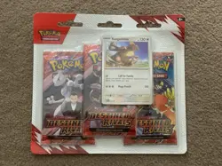 Pokemon TCG - Destined Rivals Triple Blister Pack - Kangaskhan And Zebstrika. - Image 1