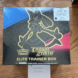 Pokemon TCG Crown Zenith Elite Trainer Box English 2023 10 Booster Packs - Image 1