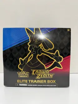 Pokemon TCG Crown Zenith Elite Trainer Box 10 Booster Packs English Lucario - Image 1
