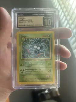 Pokemon TCG Tangela Base Set Unlimited Common Card CGC Pristine 10 - Image 1