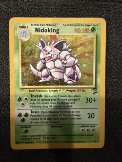 Pokemon TCG Nidoking Base Set 2 Holo Rare Card 11/130 WOTC - Image 1