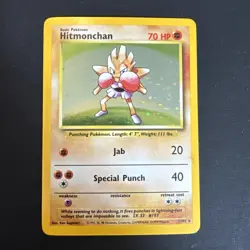 Hitmonchan 7/102 Base Set Holo Rare 1999 Pokemon Card WOTC Unlimited NM - Image 1