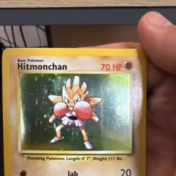 Hitmonchan 7/102 Base Set Holo Rare 1999 Pokemon Card WOTC Unlimited NM - Image 2