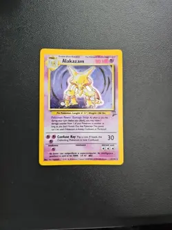 Pokemon Alakazam TCG Card Base Set 2 Holo Unlimited Rare Card 1/130 - Image 1