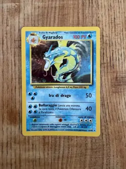 Italian Gyarados Holo Base Set 2 6/102 Pokemon Card WOTC Rare Vintage MP - Image 1