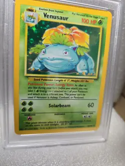 1999 POKEMON BASE SET UNLIMITED #15 VENUSAUR-HOLO PSA 8 - Image 3