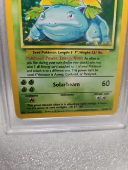 1999 POKEMON BASE SET UNLIMITED #15 VENUSAUR-HOLO PSA 8 - Image 4