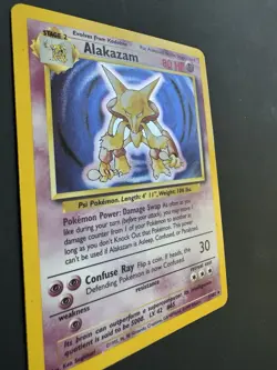 Pokemon Alakazam Holo – Base Set Unlimited 1/102 – WOTC Vintage – Light Play - Image 2