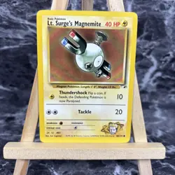 Pokemon TCG Lt. Surge's Magnemite Gym Heroes 80/132 Regular Unlimited Common LP - Image 1