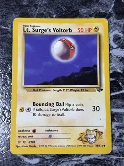 Pokemon TCG Lt. Surge's Voltorb Gym Challenge Card 86/132 Regular MP - Image 3