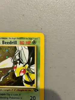 Koga's Beedrill – Pokemon Gym Challenge - 9/132 – WOTC Unlimited -Holo rare – LP - Image 3