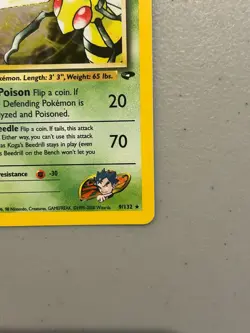 Koga's Beedrill – Pokemon Gym Challenge - 9/132 – WOTC Unlimited -Holo rare – LP - Image 4