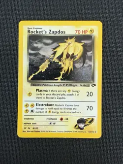Pokemon TCG Rocket's Zapdos Gym Challenge Holo Rare 15/132 Unlimited 2000 - Image 1
