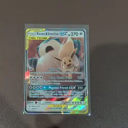 Eevee & Snorlax GX 120/181 Holo Team Up GX Rare Pokemon NM-LP - Image 1