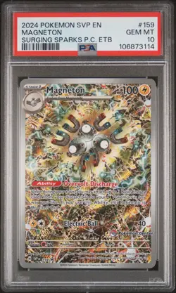 PSA 10 2024 MAGNETON 159 BLACK STAR PROMO POKEMON CENTER PC ETB SURGING SPARKS - Image 1