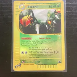 Pokemon TCG Beedrill 5/144 Skyridge Reverse Holo Rare English 2003 80HP - Image 1