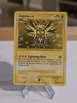 Pokemon Zapdos 150/147 Supreme Victors Secret Rare Holo English 2009 LP - Image 1
