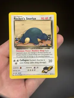 Pokemon TCG Rocket's Snorlax 033/132 Gym Heroes Rare Regular English LP - Image 1