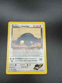 Pokemon TCG Rocket's Snorlax 033/132 Gym Heroes Rare Regular English LP - Image 2