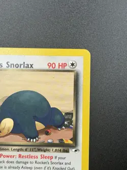 Pokemon TCG Rocket's Snorlax 033/132 Gym Heroes Rare Regular English LP - Image 4